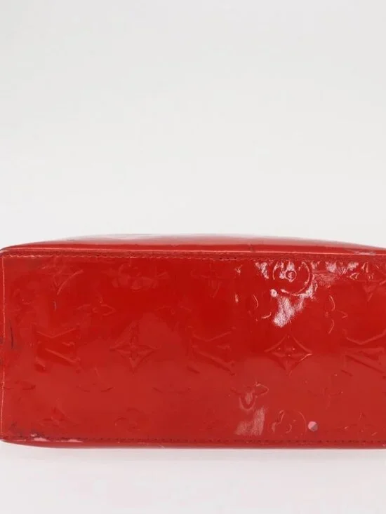 LOUIS VUITTON Monogram Vernis Reade PM Hand Bag Red Rouge - Picture 6 of 16